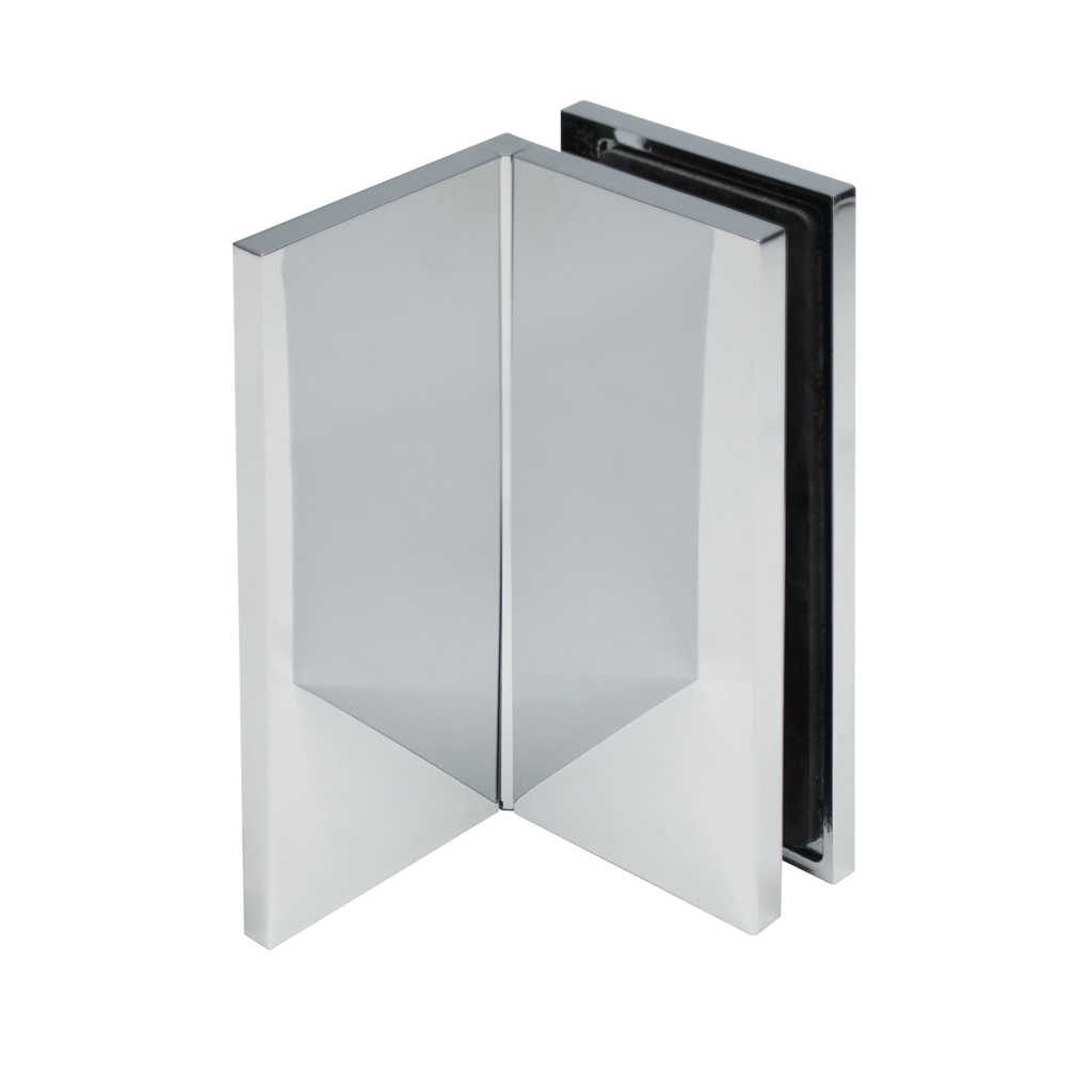 Corner connector glass-wall 90°, with cover
