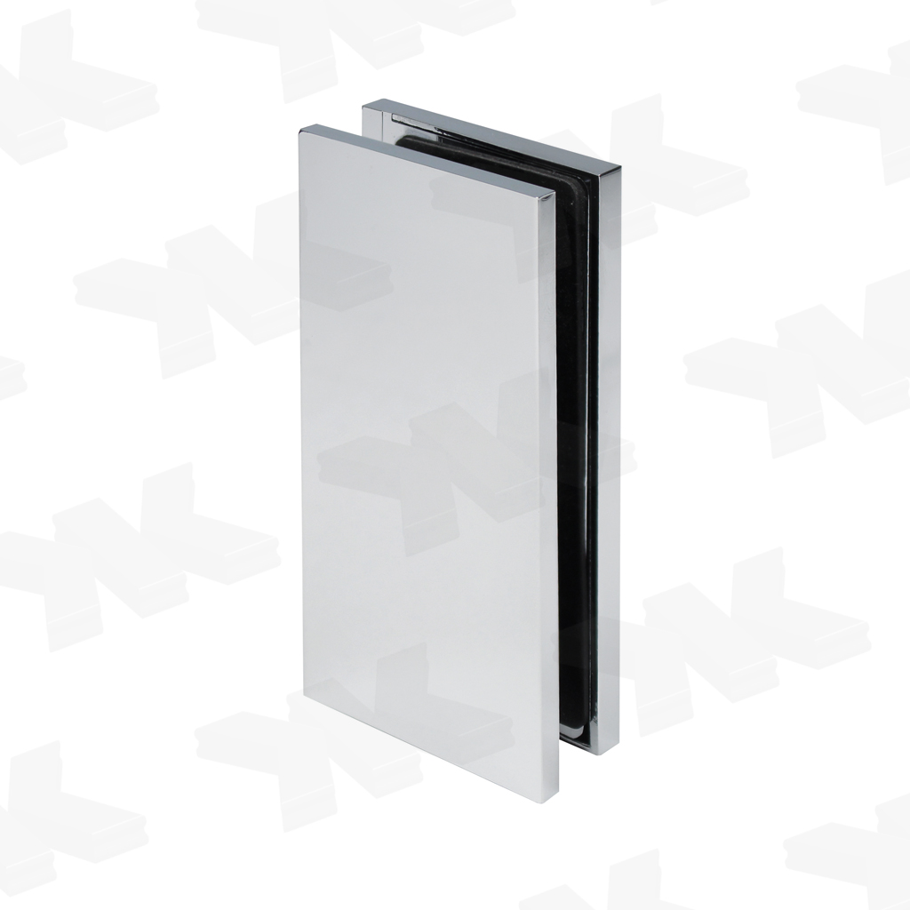 Connector glass-wall 90°, with cover