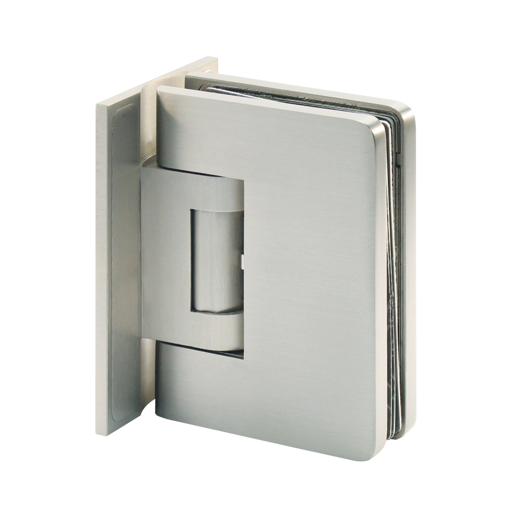 Hydraulic hinge for swing door, glass-wall with cover