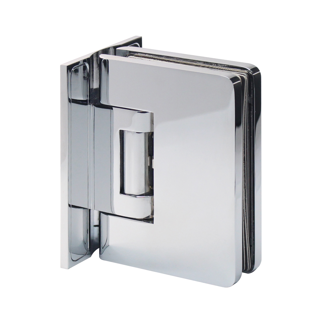 Hydraulic hinge for swing door, glass-wall with cover