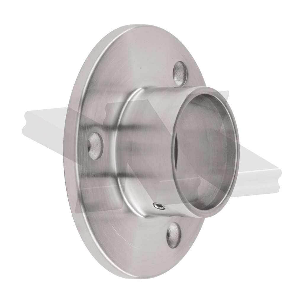 Wall flange for round tube Ø 33,7 mm