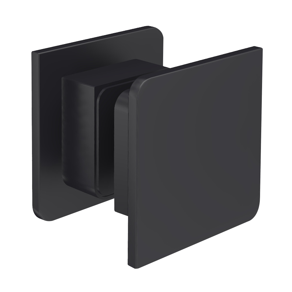 Shower door handle, 60 x 60 mm, black, 1 pair
