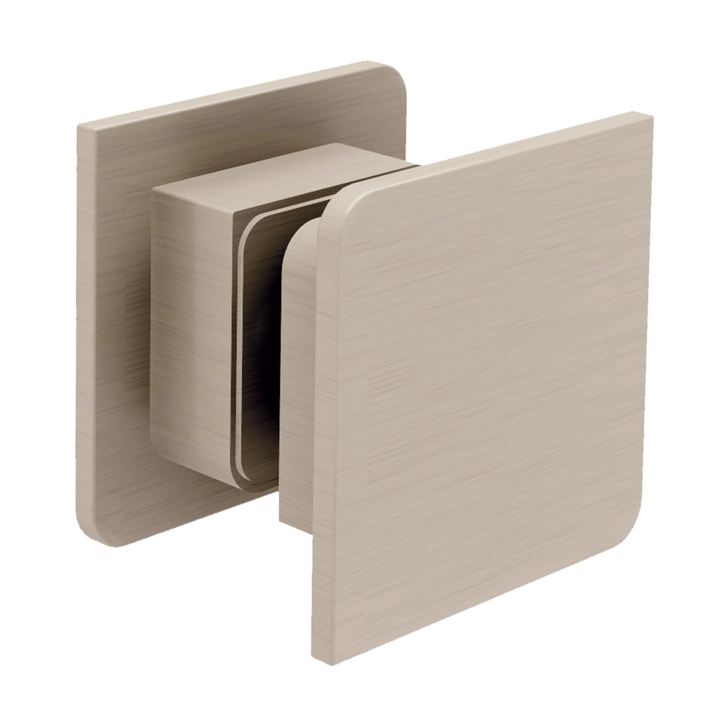 Shower door handle, 60 x 60 mm, stainless steel effect, 1 pair
