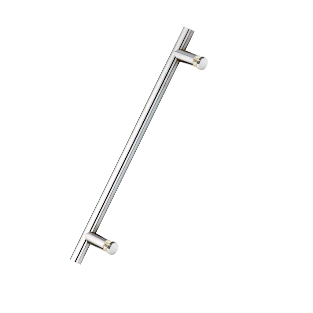 Straight single-sided pull handle, Ø 19 mm, chrome plated