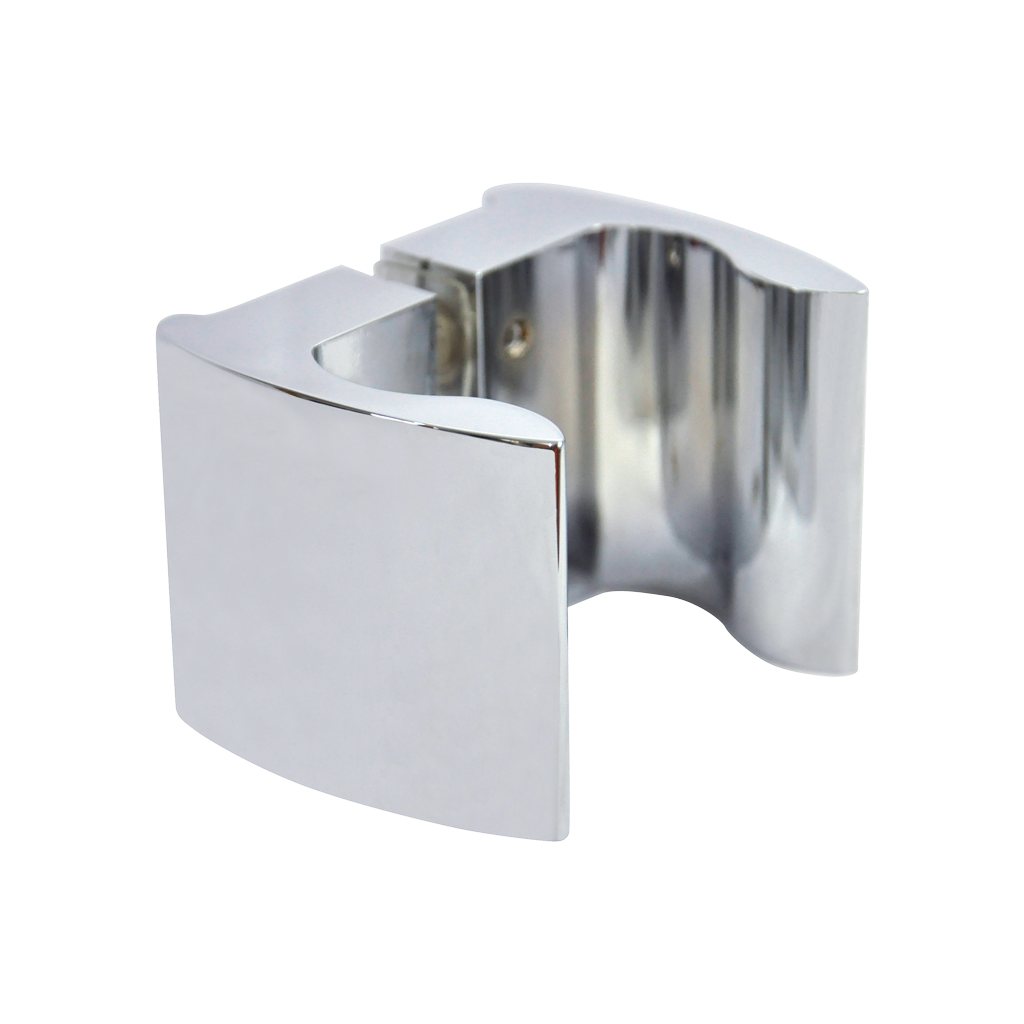 Shower door handle, 60 x 50 mm, stainless steel effect, 1 pair