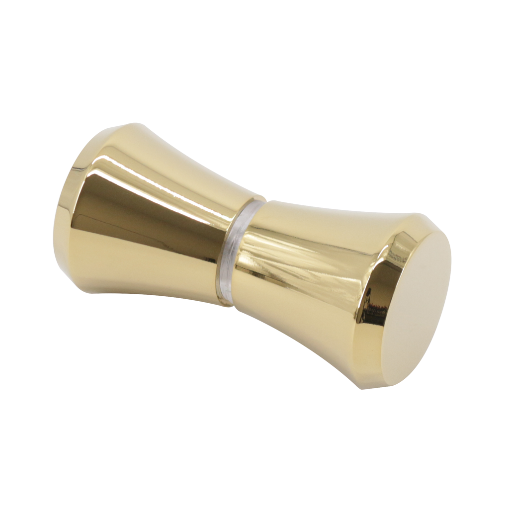 Shower door handle, Ø 32 mm, gold polished, 1 pair