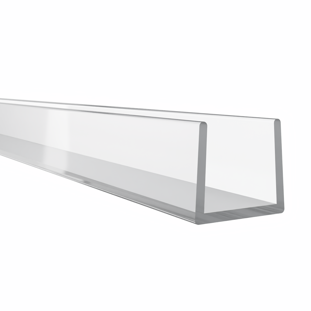 Glass edge protection, transparent