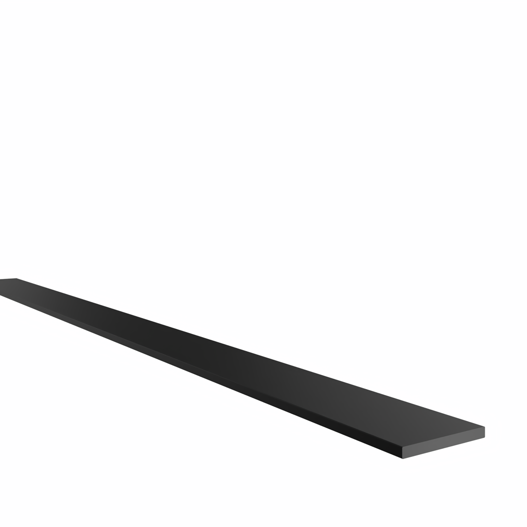Flat-profile 20x2mm, black anodized C35