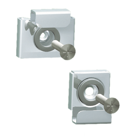 Mirror clip, polished chrome plated
