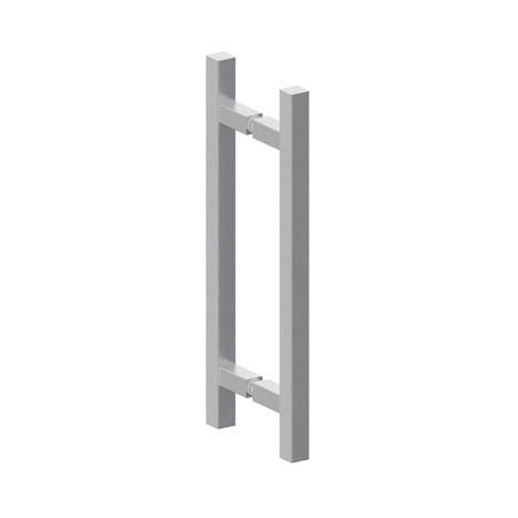 Pull handle square, 20 x 20 mm, stainless steel AISI 304