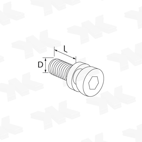 Hexagon socket screw adjustable, with cylinder head, M8 x 20 mm