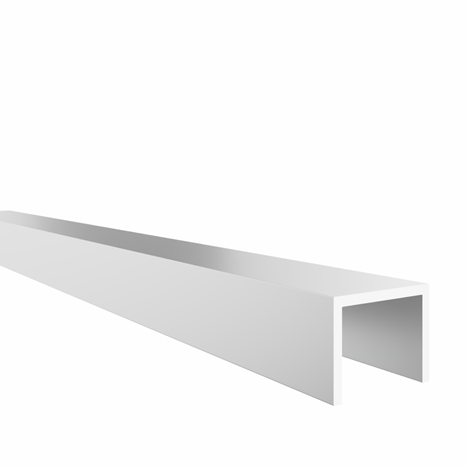 Glass edge protection profile 20x26x20x2mm, anodized