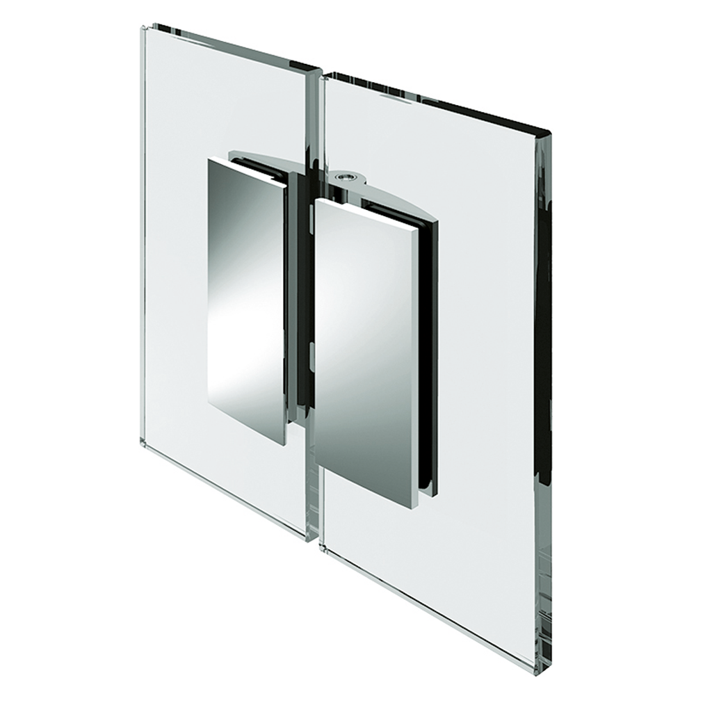 Shower door hinge Farfalla, glass-glass 180°, opening inward