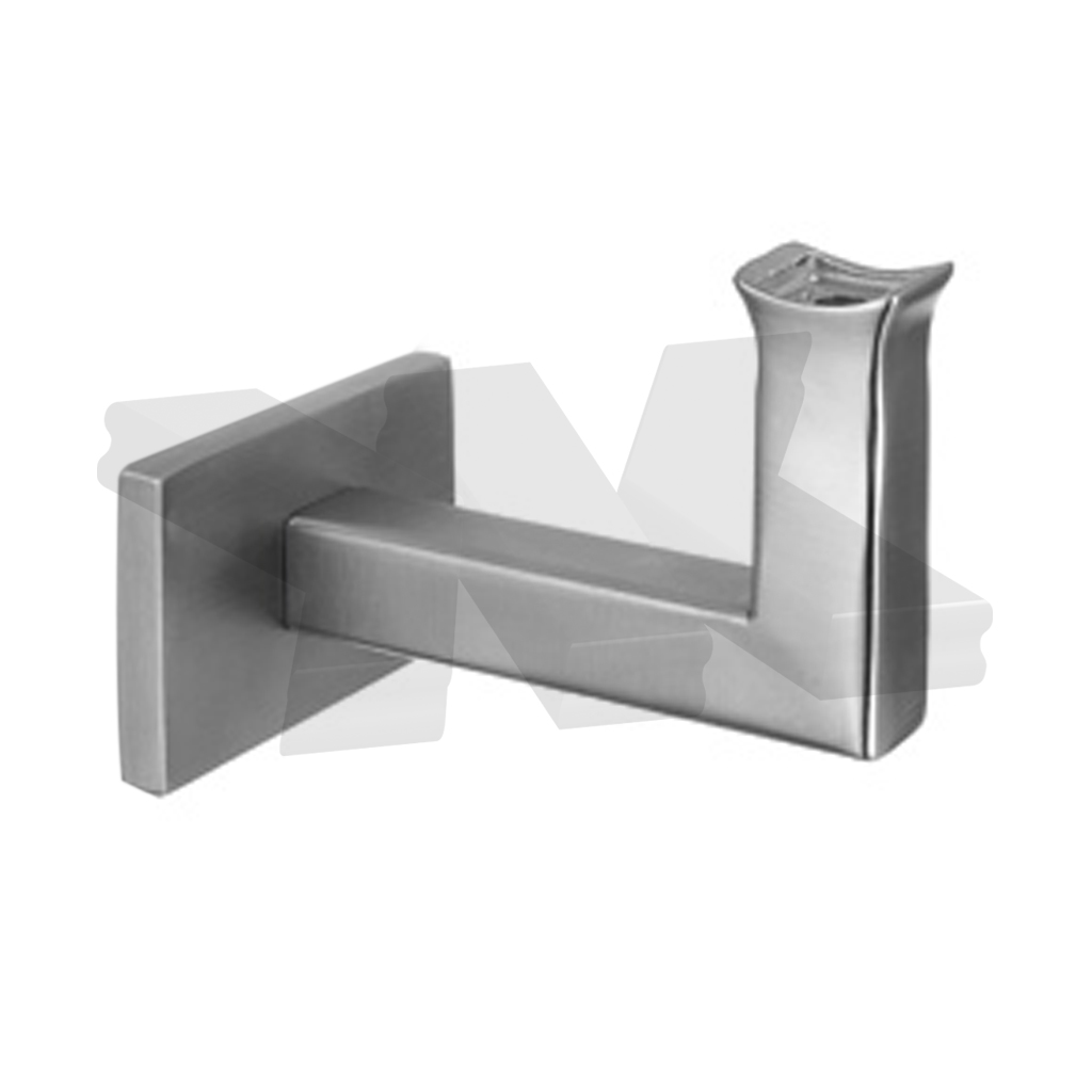 Handrail bracket for wall mounting, 14x14 mm, rigid