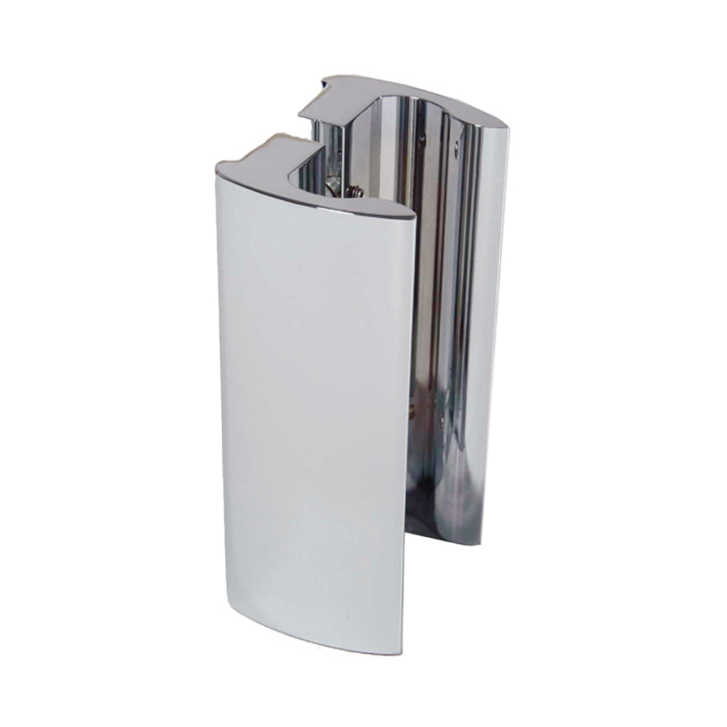 Shower door handle, 60 x 150 mm, stainless steel effect, 1 pair