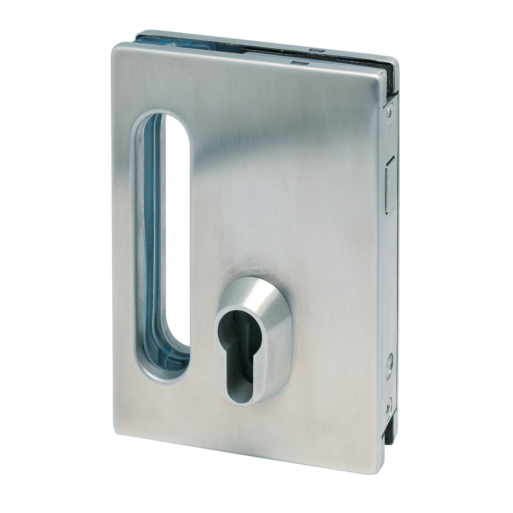 Lock with hook glass-glass