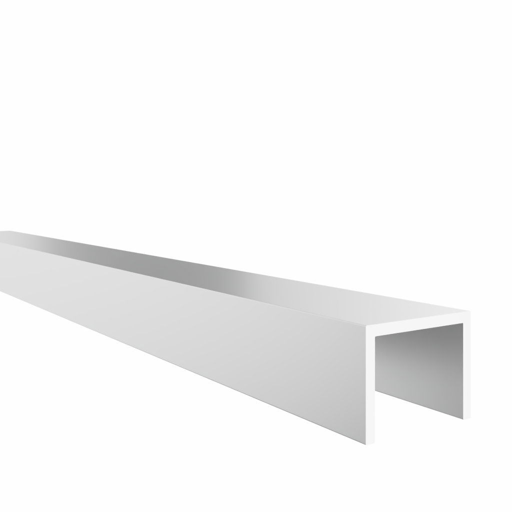 Glass edge protection profile 20x26x20x2mm, anodized