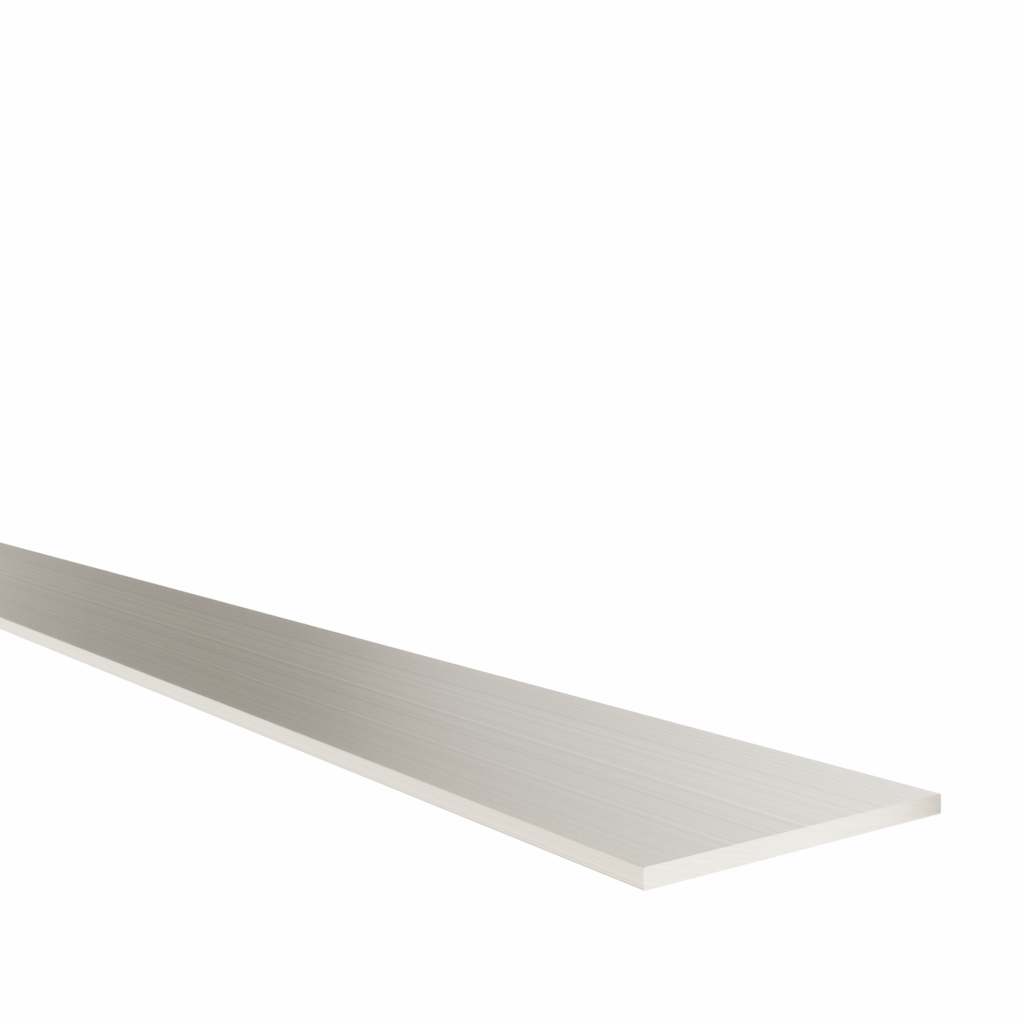 Flat-profile 40x2mm, stainless steel effect