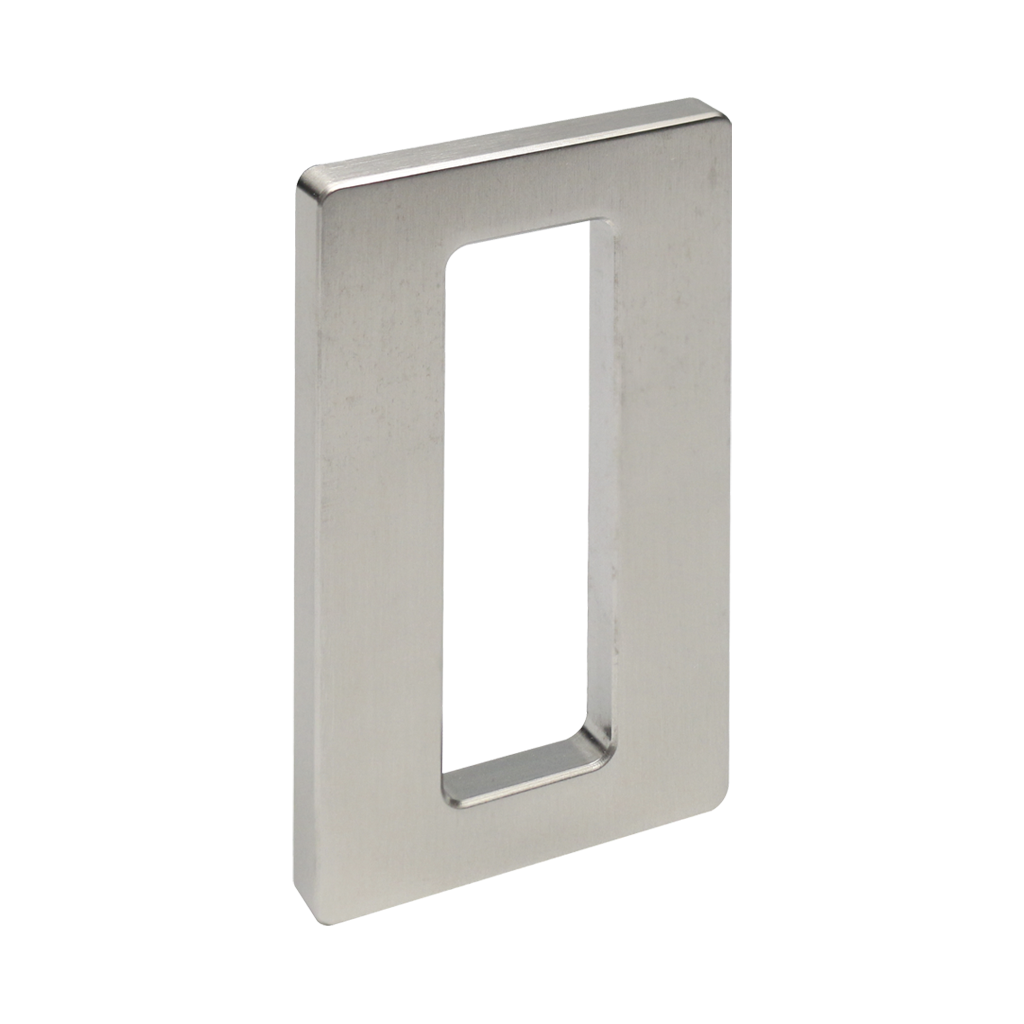 Adhesive finger pull rectangular, stainless steel AISI 307