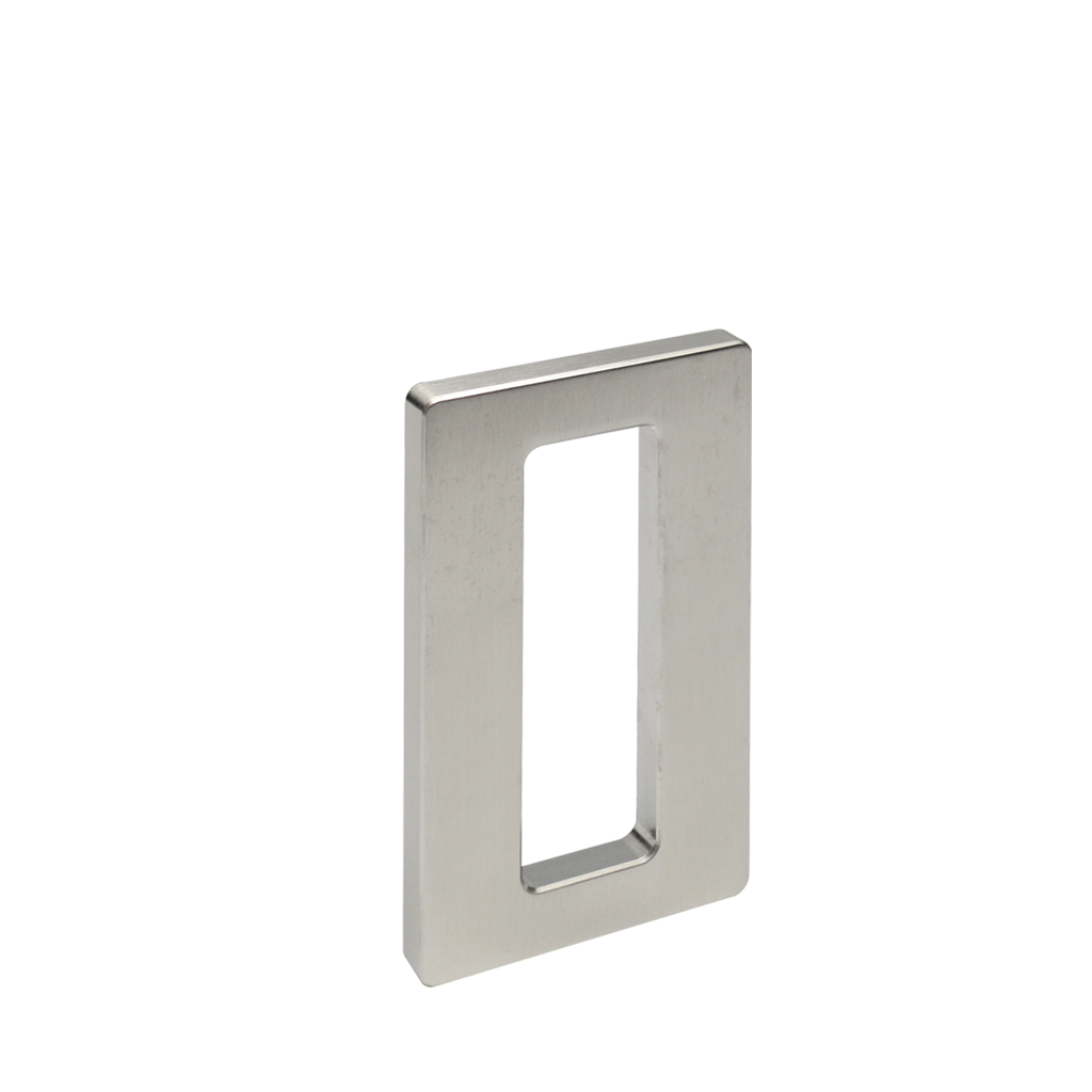 Adhesive finger pull rectangular, stainless steel AISI 305
