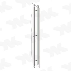 Pull handle one-sided lockable long, 35 x 35 mm, stainless steel AISI 304