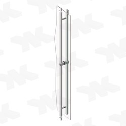 Pull handle double-sided lockable long, 35 x 35 mm, stainless steel AISI 304