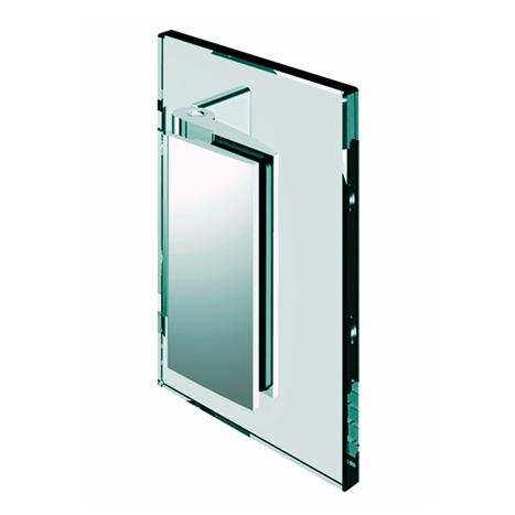 Shower door hinge Farfalla, glass-wall 90°, opening inward