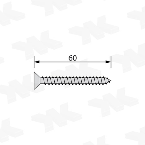 Torx chipboard screw 6 x 60 mm