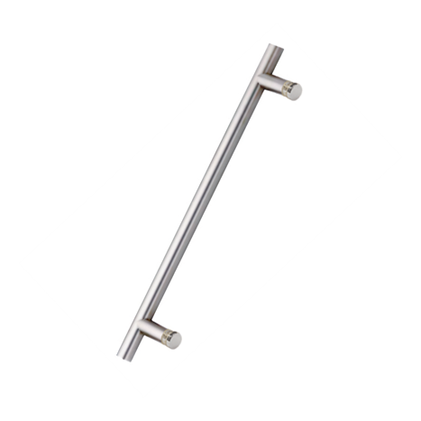 Straight single-sided pull handle, Ø 19 mm, matt chrome plated