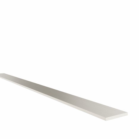 Flat-profile 20x2mm, stainless steel effect